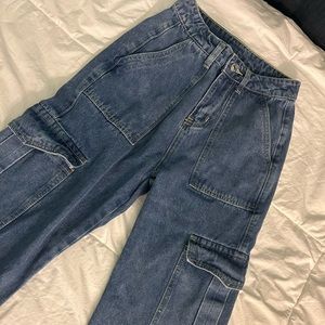 SHEIN blue high waist jeans/CARGOS 🩷🩷